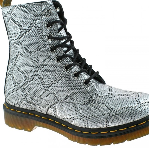 snake print doc martens